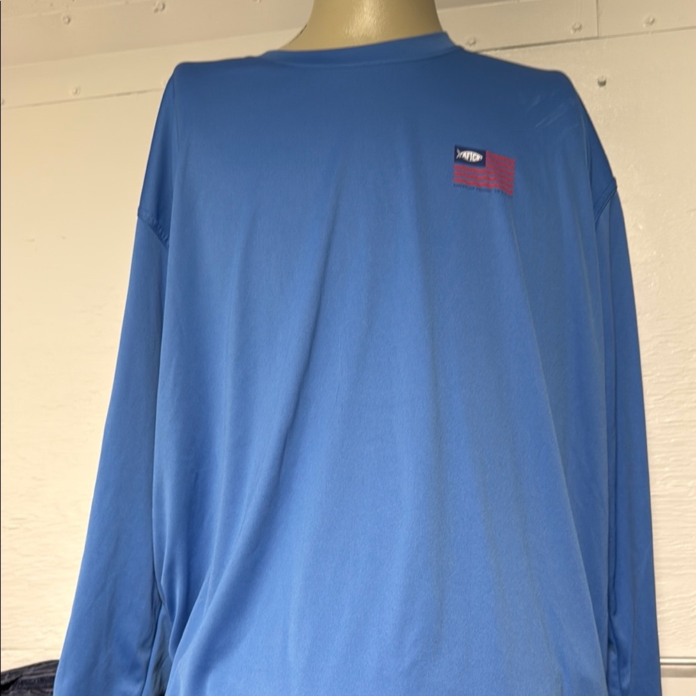 AFTCO Blue Long Sleeve Tee Casual Comfort